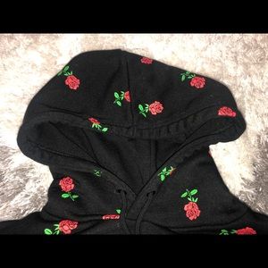 Rose printed hoodie
